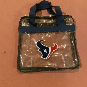 New Houston Texan’s clear plastic stadium bag - new